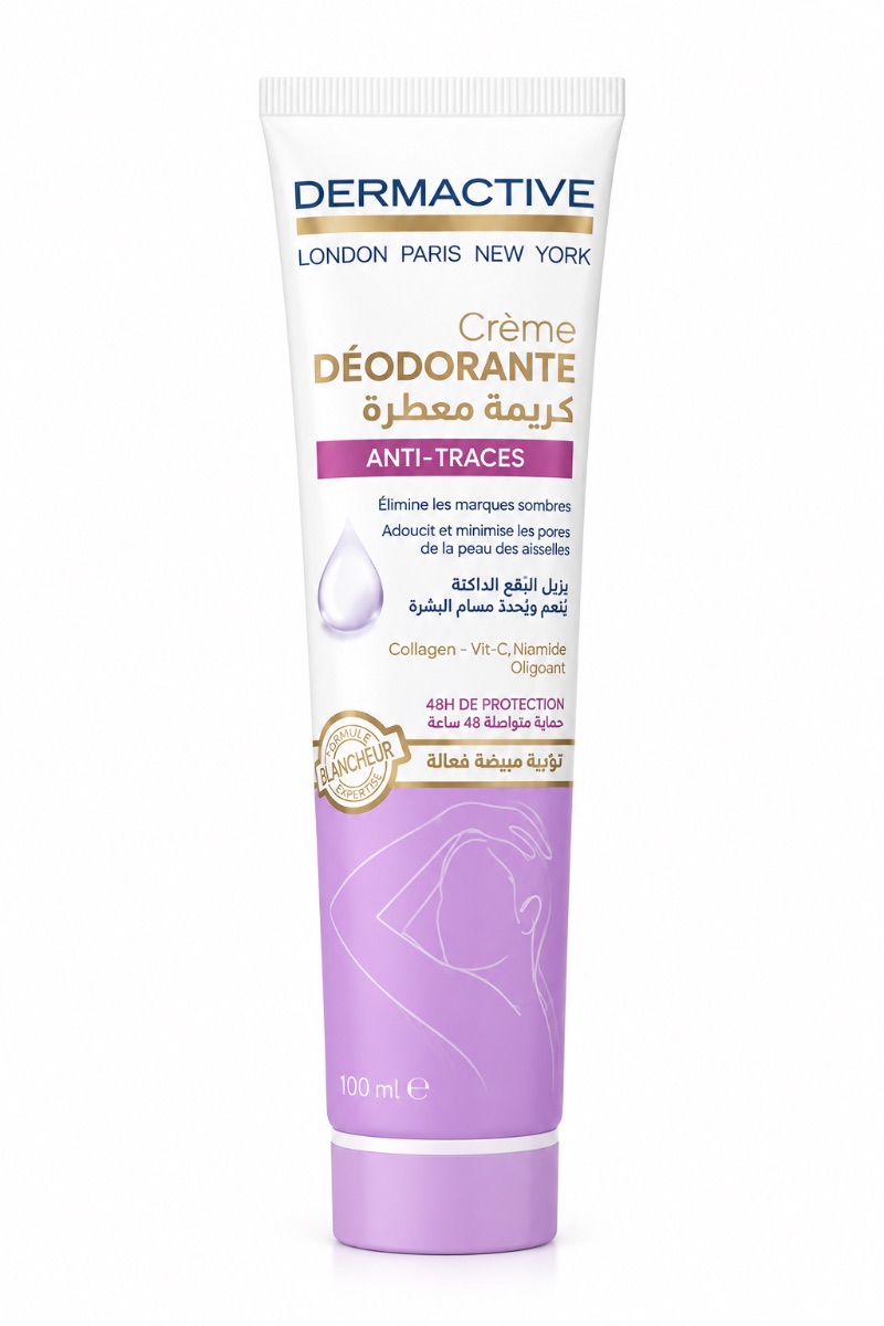 DERMACTIVE – Crème Déodorante Anti-Traces & Taches – 100 ml